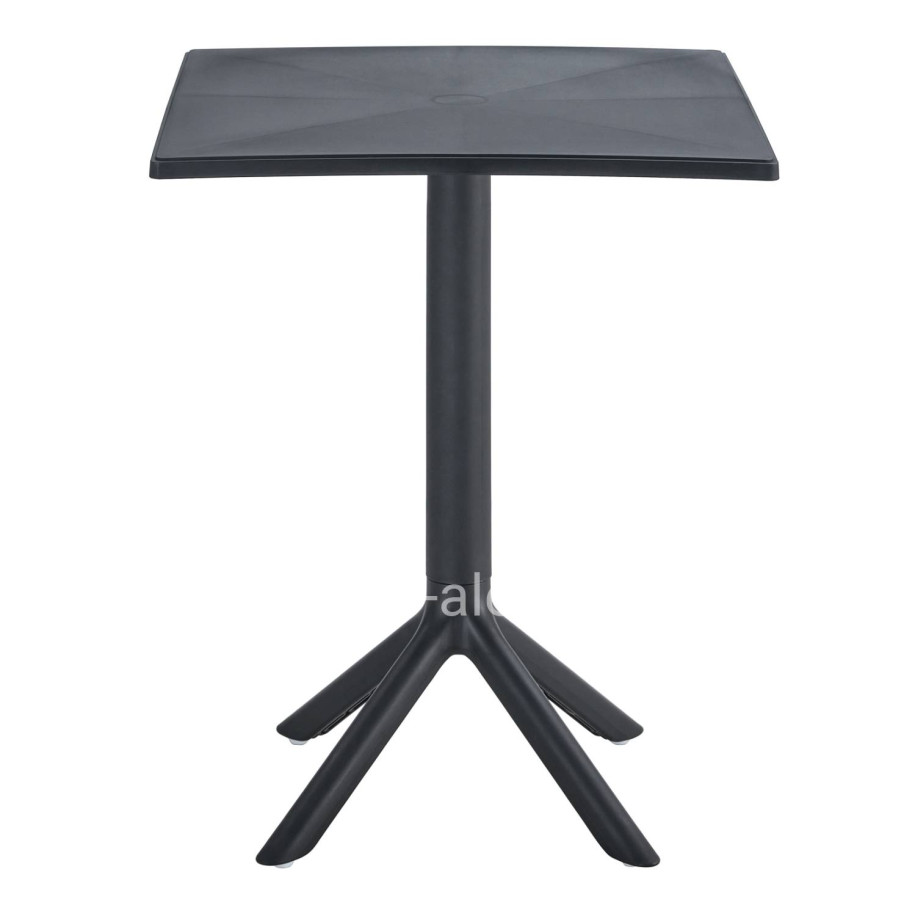 ΤΡΑΠΕΖΙ ΠΟΛΥΠΡΟΠΥΛΕΝΙΟΥ ΤΕΤΡΑΓΩΝΟ TERRIN HM6125.12 ΜΑΥΡΟ 60,5x60,5x76,5Υεκ.