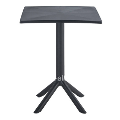 ΤΡΑΠΕΖΙ ΠΟΛΥΠΡΟΠΥΛΕΝΙΟΥ ΤΕΤΡΑΓΩΝΟ TERRIN HM6125.12 ΜΑΥΡΟ 60,5x60,5x76,5Υεκ.