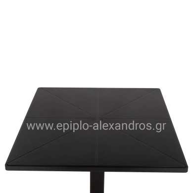 ΤΡΑΠΕΖΙ ΠΟΛΥΠΡΟΠΥΛΕΝΙΟΥ ΤΕΤΡΑΓΩΝΟ TERRIN HM6125.12 ΜΑΥΡΟ 60,5x60,5x76,5Υεκ.