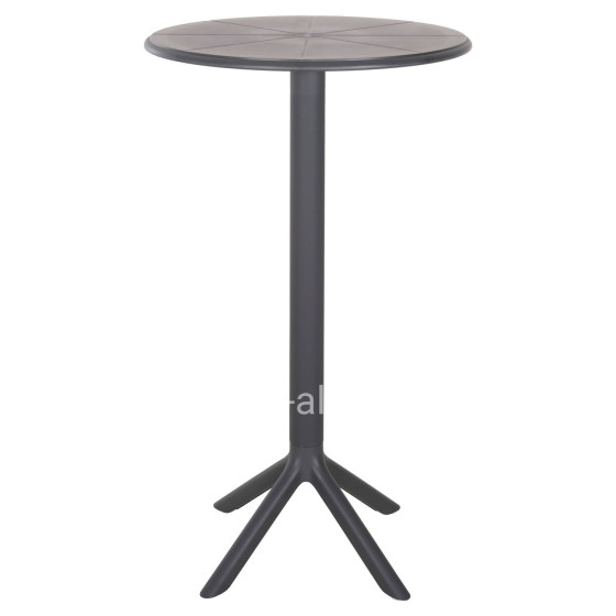 BAR TABLE ROUND TERRIN HM6126.20 POLYPROPYLENE GREY Φ60x106Hcm.