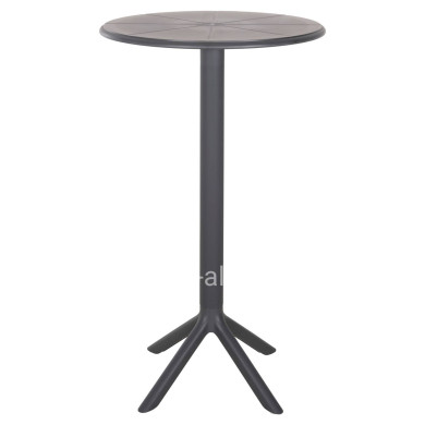 BAR TABLE ROUND TERRIN HM6126.20 POLYPROPYLENE GREY Φ60x106Hcm.