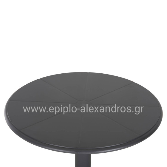 BAR TABLE ROUND TERRIN HM6126.20 POLYPROPYLENE GREY Φ60x106Hcm.