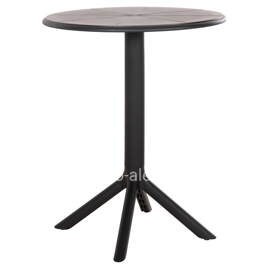 ΤΡΑΠΕΖΙ ΠΟΛΥΠΡΟΠΥΛΕΝΙΟΥ ΣΤΡΟΓΓΥΛΟ TERRIN HM6124.12 ΜΑΥΡΟ Φ60x75Υεκ.