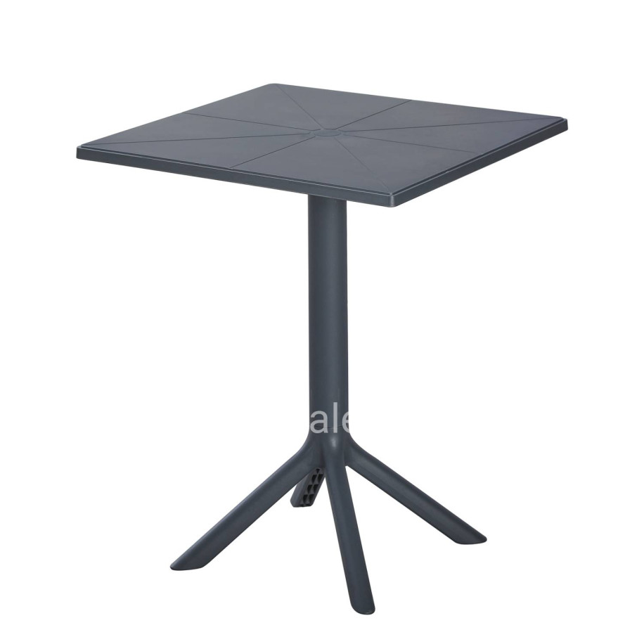 SQUARE POLYPROPYLENE TABLE TERRIN HM6125.20 DARK GREY 60,5x60,5x76,5Hcm.