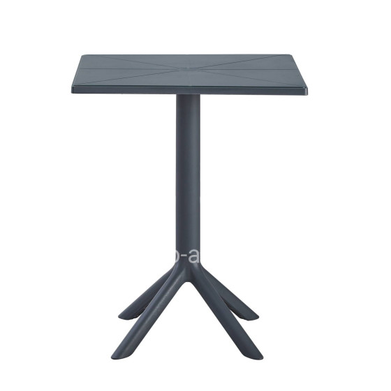 SQUARE POLYPROPYLENE TABLE TERRIN HM6125.20 DARK GREY 60,5x60,5x76,5Hcm.