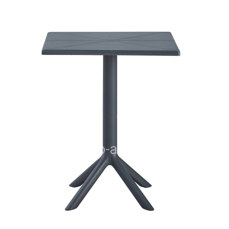 SQUARE POLYPROPYLENE TABLE TERRIN HM6125.20 DARK GREY 60,5x60,5x76,5Hcm.