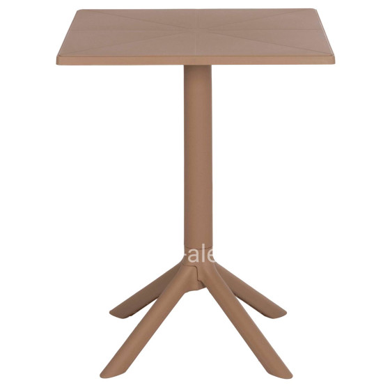 SQUARE POLYPROPYLENE TABLE TERRIN HM6125.14 CAPPUCCINO 60x60x75Hcm.