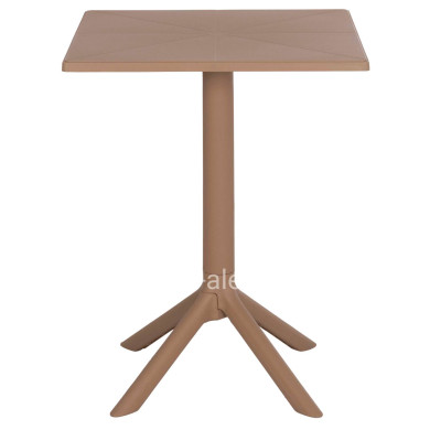 SQUARE POLYPROPYLENE TABLE TERRIN HM6125.14 CAPPUCCINO 60x60x75Hcm.
