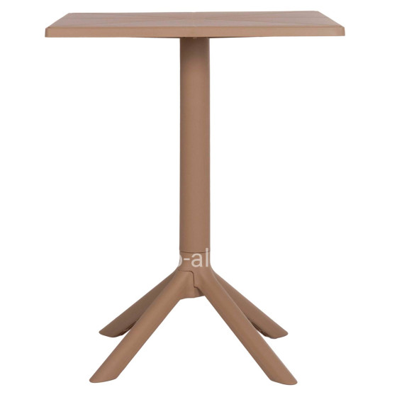 SQUARE POLYPROPYLENE TABLE TERRIN HM6125.14 CAPPUCCINO 60x60x75Hcm.