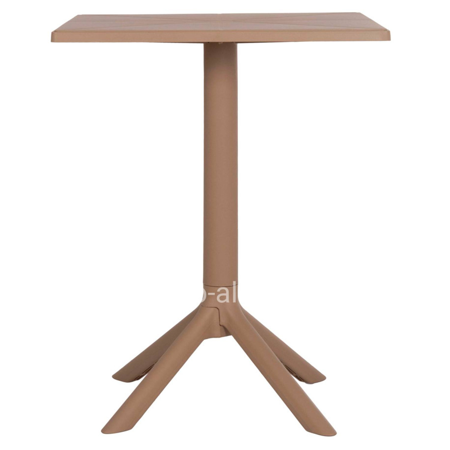 SQUARE POLYPROPYLENE TABLE TERRIN HM6125.14 CAPPUCCINO 60x60x75Hcm.