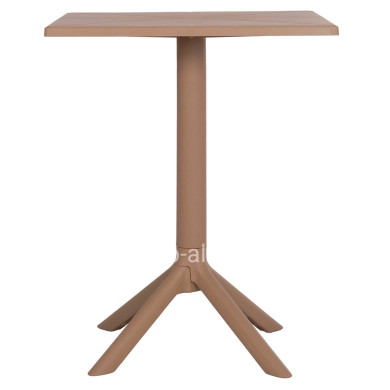 SQUARE POLYPROPYLENE TABLE TERRIN HM6125.14 CAPPUCCINO 60x60x75Hcm.