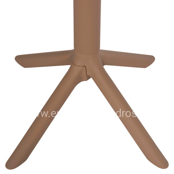 SQUARE POLYPROPYLENE TABLE TERRIN HM6125.14 CAPPUCCINO 60x60x75Hcm.