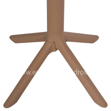 SQUARE POLYPROPYLENE TABLE TERRIN HM6125.14 CAPPUCCINO 60x60x75Hcm.