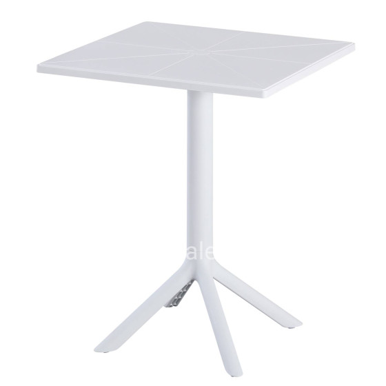 SQUARE POLYPROPYLENE TABLE TERRIN HM6125.11 WHITE 60x60x75Hcm.