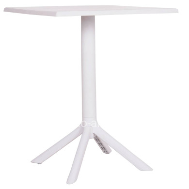 SQUARE POLYPROPYLENE TABLE TERRIN HM6125.11 WHITE 60x60x75Hcm.
