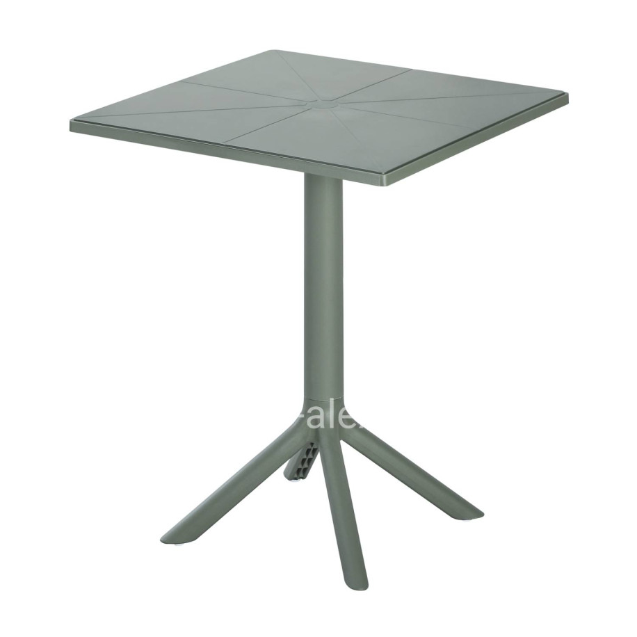 SQUARE POLYPROPYLENE TABLE TERRIN HM6125.15 DARK OLIVE 60x60x75Hcm.