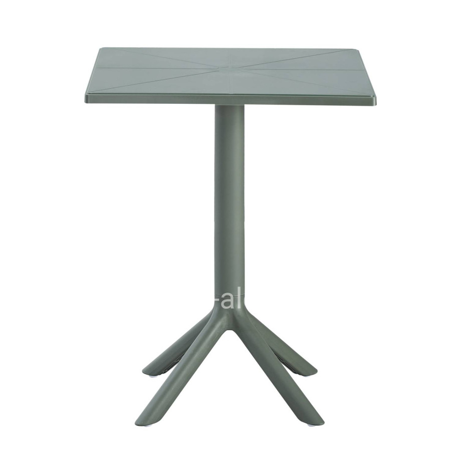 ΤΡΑΠΕΖΙ ΠΟΛΥΠΡΟΠΥΛΕΝΙΟΥ ΤΕΤΡΑΓΩΝΟ TERRIN HM6125.15 DARK OLIVE 60x60x75Υεκ.