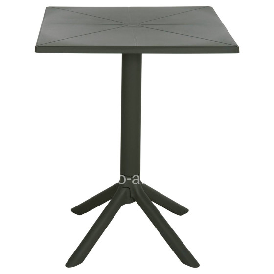 SQUARE POLYPROPYLENE TABLE TERRIN HM6125.15 DARK OLIVE 60x60x75Hcm.