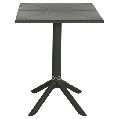 SQUARE POLYPROPYLENE TABLE TERRIN HM6125.15 DARK OLIVE 60x60x75Hcm.