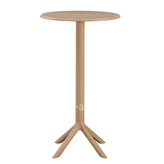 BAR TABLE ROUND TERRIN HM6126.14 POLYPROPYLENE CAPPUCCINO Φ61x107Hcm.