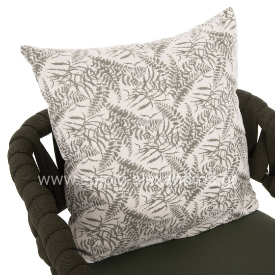 BAR STOOL ALUMINUM CAMDEN HM6142.09 BACK CUSHION WITH PRINT PATTERN-DARK OLIVE 56x60x108Hcm.