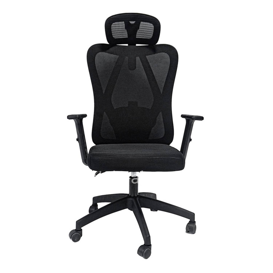 OFFICE CHAIR MEXER ΗΜ1195.01 BLACK MESH-BLACK METAL BASE 68x70x136Hcm.