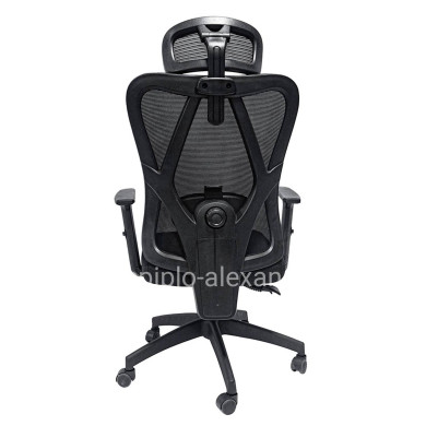 OFFICE CHAIR MEXER ΗΜ1195.01 BLACK MESH-BLACK METAL BASE 68x70x136Hcm.