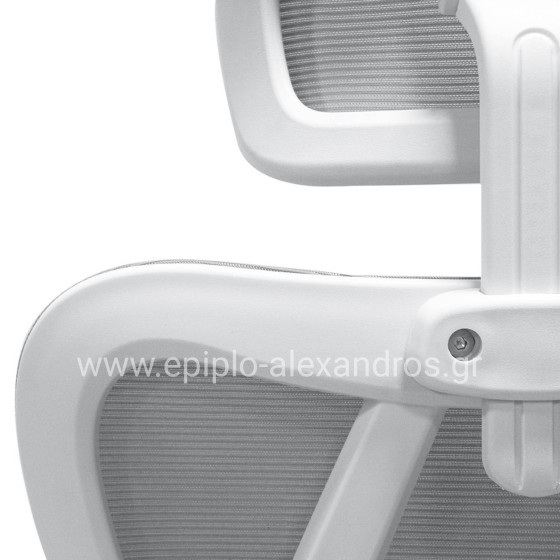 ΚΑΡΕΚΛΑ ΓΡΑΦΕΙΟΥ MEXER HM1195.02 ΓΚΡΙ MESH-ΜΕΤΑΛ.ΒΑΣΗ-ΣΚΕΛΕΤΟΣ ΛΕΥΚΟΣ 68x70x136Υεκ.