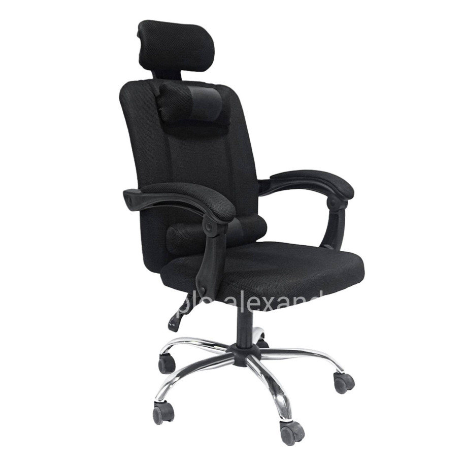 OFFICE CHAIR CRONER HM1196.01 BLACK MESH-BLACK METAL BASE 58x99x120Hcm.