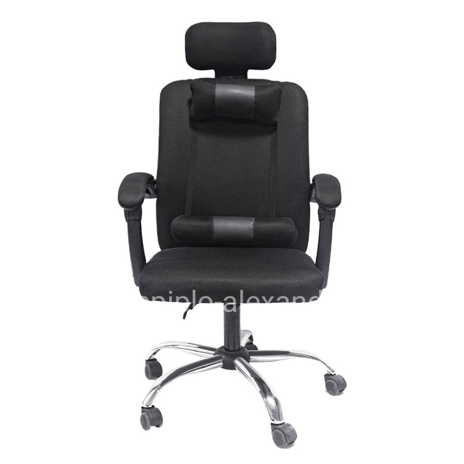 OFFICE CHAIR CRONER HM1196.01 BLACK MESH-BLACK METAL BASE 58x99x120Hcm.