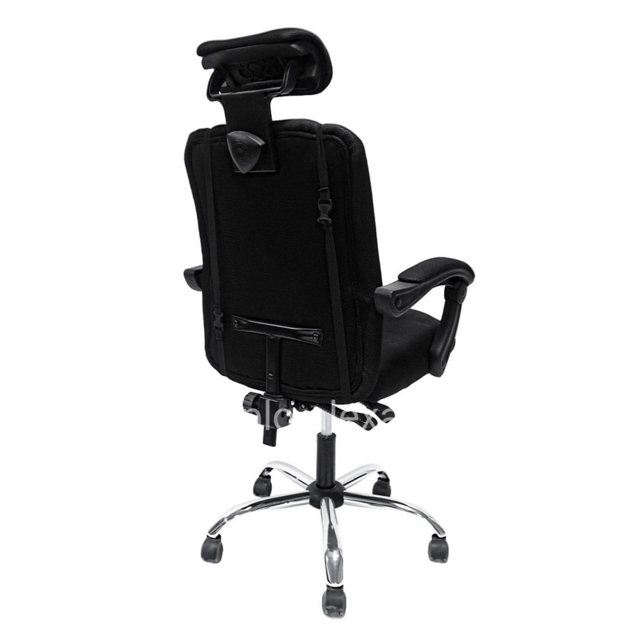 OFFICE CHAIR CRONER HM1196.01 BLACK MESH-BLACK METAL BASE 58x99x120Hcm.