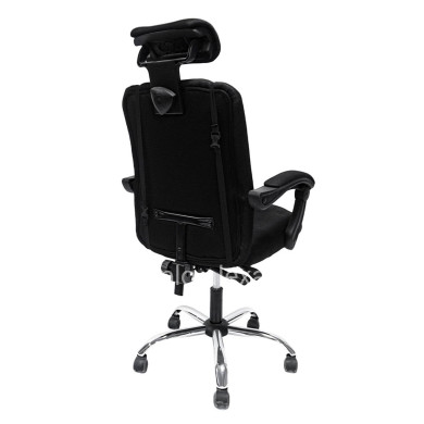 OFFICE CHAIR CRONER HM1196.01 BLACK MESH-BLACK METAL BASE 58x99x120Hcm.