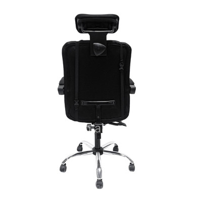 OFFICE CHAIR CRONER HM1196.01 BLACK MESH-BLACK METAL BASE 58x99x120Hcm.