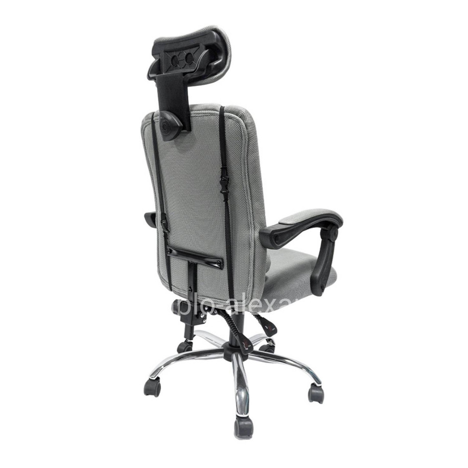 OFFICE CHAIR CRONER HM1196.02 GREY MESH-CHROME METAL BASE-BLACK FRAME 58x67x124Hcm.