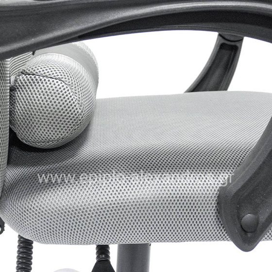 ΚΑΡΕΚΛΑ ΓΡΑΦΕΙΟΥ CRONER HM1196.02 ΓΚΡΙ MESH-ΜΕΤΑΛ.ΒΑΣΗ 58x67x124Υεκ.