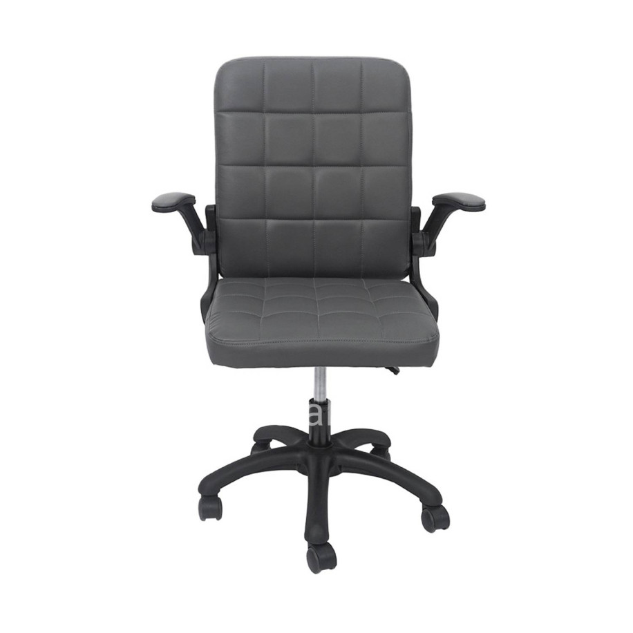 ΚΑΡΕΚΛΑ ΓΡΑΦΕΙΟΥ PORTIMA HM1197.03 ΓΚΡΙ PVC-ΜΑΥΡΟΣ ΣΚΕΛΕΤΟΣ & ΒΑΣΗ 66.5x60x97Υεκ