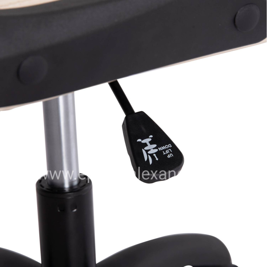 OFFICE CHAIR PORTIMA HM1197.04 BEIGE PVC-BLACK FRAME & BASE 66.5x57x97Hcm.