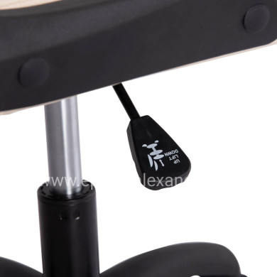 OFFICE CHAIR PORTIMA HM1197.04 BEIGE PVC-BLACK FRAME & BASE 66.5x57x97Hcm.