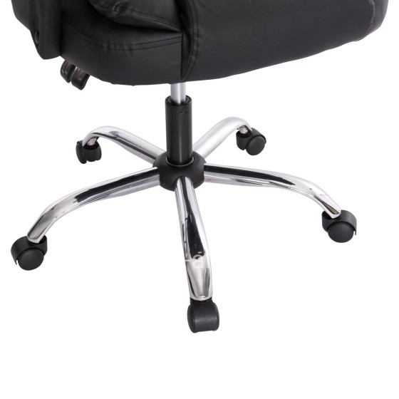 ΚΑΡΕΚΛΑ ΓΡΑΦΕΙΟΥ LAGOM HM1198 ΜΑΥΡO PVC-ΜΕΤΑΛ.ΒΑΣΗ-ΜΑΥΡΟΣ ΣΚΕΛΕΤΟΣ 60x70x104Υεκ