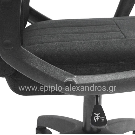 ΚΑΡΕΚΛΑ ΓΡΑΦΕΙΟΥ NIMBLE HM1199.11 ΜΑΥΡΟ ΥΦΑΣΜΑ-ΜΑΥΡΟΣ ΣΚΕΛΕΤΟΣ & ΒΑΣΗ 59x64x122Υεκ