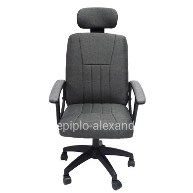 OFFICE CHAIR NIMBLE HM1199.12 GREY FABRIC-BLACK FRAME AND BASE 59x64x122Hcm.