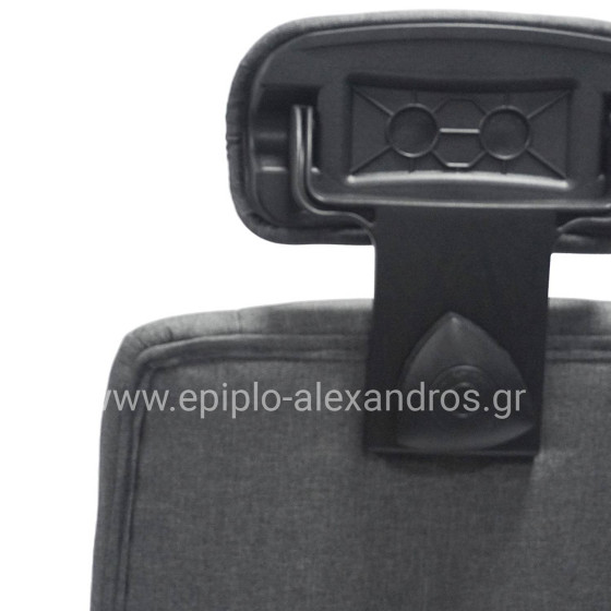 ΚΑΡΕΚΛΑ ΓΡΑΦΕΙΟΥ NIMBLE HM1199.12 ΓΚΡΙ ΥΦΑΣΜΑ-ΜΑΥΡΟΣ ΣΚΕΛΕΤΟΣ&ΒΑΣΗ 59x64x122Υεκ