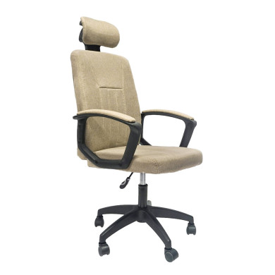 OFFICE CHAIR NIMBLE HM1199.13 KHAKI FABRIC-BLACK FRAME AND BASE 59x64x122Hcm.