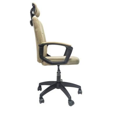 OFFICE CHAIR NIMBLE HM1199.13 KHAKI FABRIC-BLACK FRAME AND BASE 59x64x122Hcm.