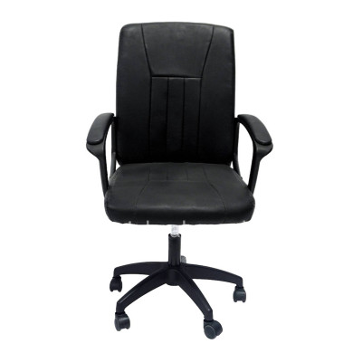 OFFICE CHAIR NIM HM1200.01 BLACK PVC-BLACK FRAME AND BASE 58x65x100Hcm.