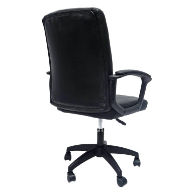 OFFICE CHAIR NIM HM1200.01 BLACK PVC-BLACK FRAME AND BASE 58x65x100Hcm.