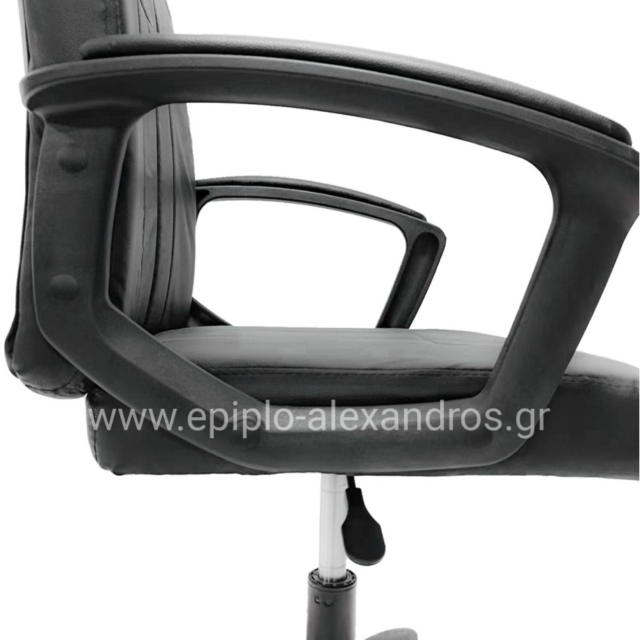 OFFICE CHAIR NIM HM1200.01 BLACK PVC-BLACK FRAME AND BASE 58x65x100Hcm.