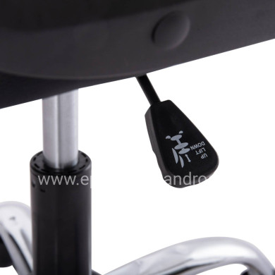 OFFICE CHAIR CANAN HM1201 BLACK PVC--CHROME BASE 66x61x105Hcm.