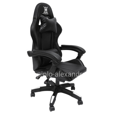 GAMING ARMCHAIR DARREN HM1203.04 BLACK-WHITE PVC 58.5x100x120Hcm.