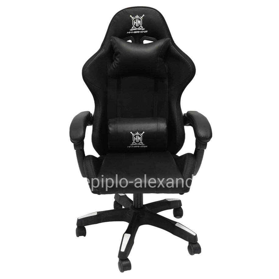 ΠΟΛΥΘΡΟΝΑ GAMING DARREN HM1203.04 ΜΑΥΡΟ-ΛΕΥΚΟ PVC 58.5x100x120Υεκ.